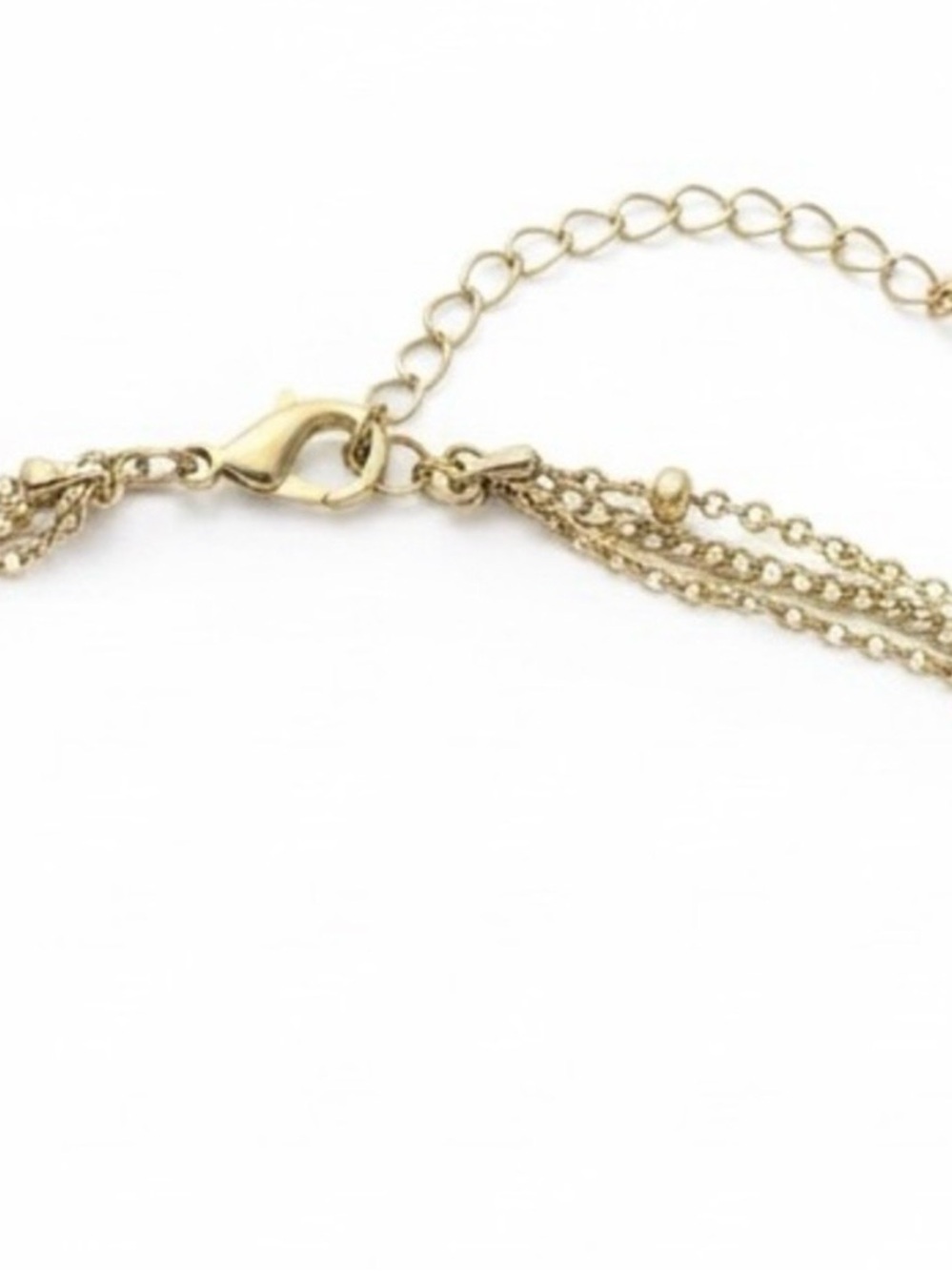 Betsey Johnson Gold Teddy Bear Necklace with Multicolor Crystals - Picture 4 of 4